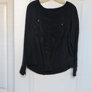 Liz Claiborne Elegant Black Long Sleeve Blouse